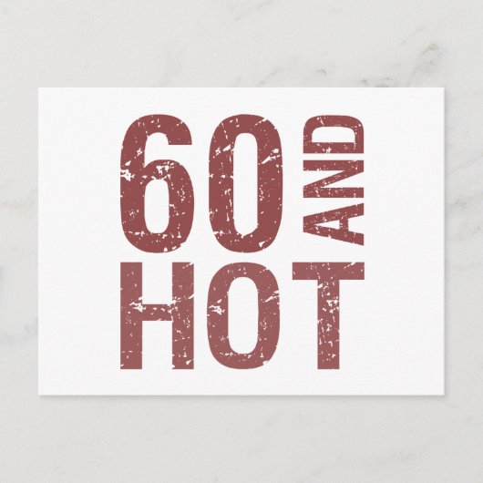Hot 60. Geburtstag Postkarte (Vorderseite)
