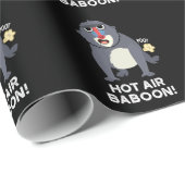 Hot Air Baboon Funny Farting Affe Puck Dark BG Geschenkpapier (Rolleneckpunkt)