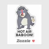 Hot Air Baboon Funny Farting Monkey Puff Aufkleber (Blatt)