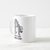 Hot Air Baboon Funny Farting Monkey Puff Kaffeetasse (Vorderseite Links)