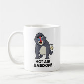 Hot Air Baboon Funny Farting Monkey Puff Kaffeetasse (Links)