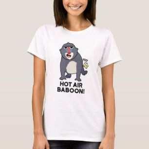 Hot Air Baboon Funny Farting Monkey Puff T-Shirt