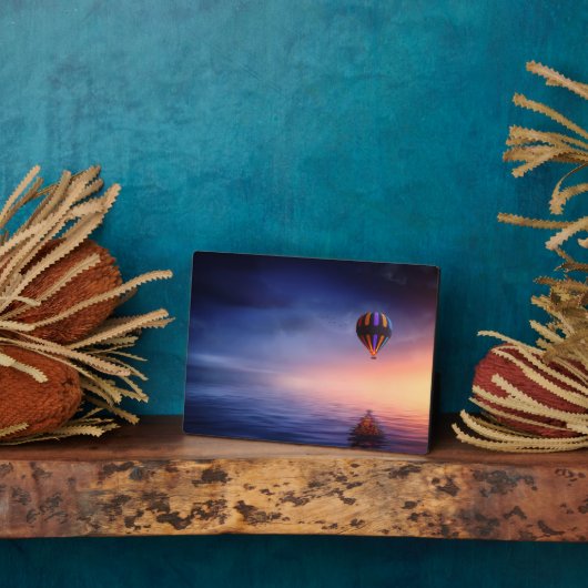 Hot Air Ballon Art Deco Plaque Fotoplatte (Seite)