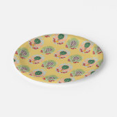 Hot-Air-Ballon-Assistent Pappteller (Schrägansicht)