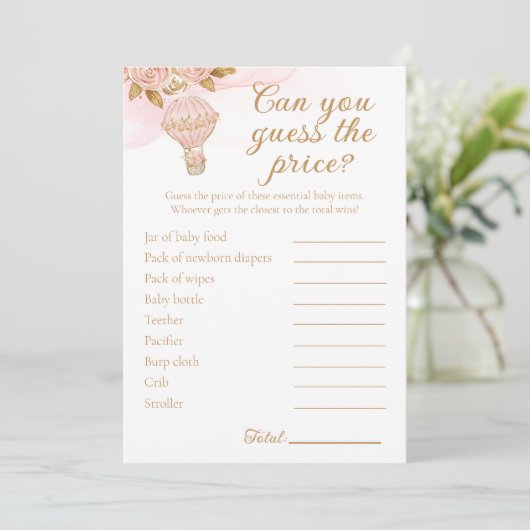 Hot Air Ballon Babydusche Bewertung Preis Aktivitä Einladung (Stehend Vorderseite)