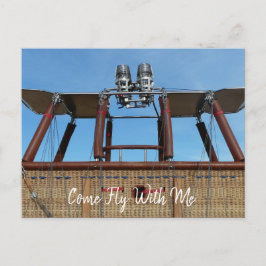 Hot Air Ballon Basket und Burner Postkarte
