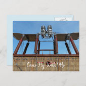 Hot Air Ballon Basket und Burner Postkarte (Vorne/Hinten)