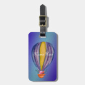 Hot Air Ballon Blue Background Custom Gepäckanhänger (Vorderseite vertikal)