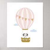 Hot Air Ballon Dalmatiner Kinderzimmer & Kids Post Poster (Vorne)