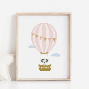 Hot Air Ballon Dalmatiner Kinderzimmer & Kids Post Poster