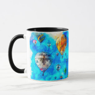 Hot Air Ballon Festival Sport Man Frauen Familie Tasse