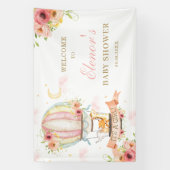 Hot Air Ballon Floral Animal Baby Dusche Hintergru Banner (Vertikal)