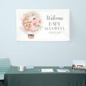 Hot Air Ballon Floral Baby Dusche Willkommen Banner (Messeveranstaltung)