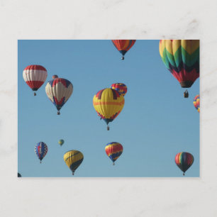 Hot Air Ballon FullSky Postcard Postkarte