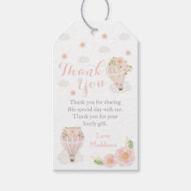 Hot Air Ballon Gefallen Tags Girl Pink