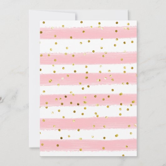 Hot Air Ballon Glitzer Star Girl Baby Dusche Einladung (Rückseite)