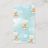 Hot Air Ballon Jungle Animals Boy Bringen Sie ein Begleitkarte (Rückseite)