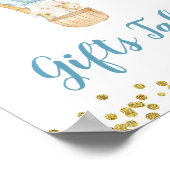 Hot Air Ballon Jungle Geschenke Table Sign Poster (Ecke)