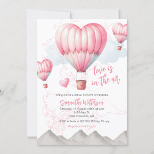 Hot Air Ballon Liebe ist in der Air Brautparty Einladung