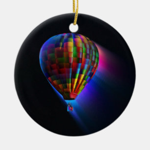 Hot Air Ballon Magic Flight Digitale Kunst Keramik Ornament