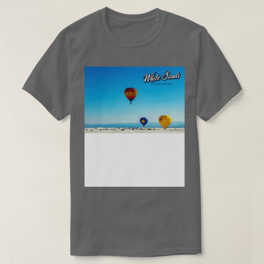 Hot-Air-Ballon mit weißem Sand 4 T-Shirt (Design vorne)