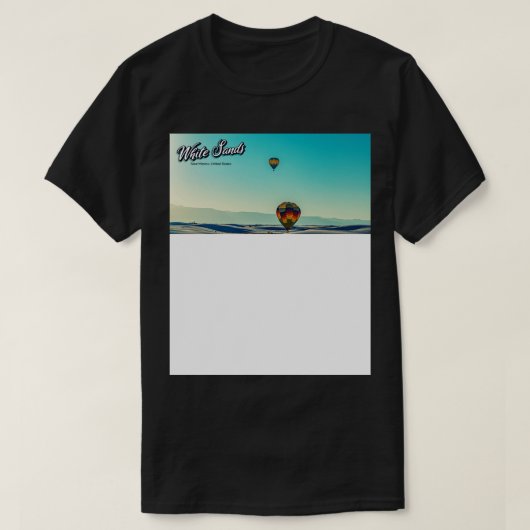 Hot-Air-Ballon mit weißem Sand - Einladung 1 T-Shirt (Design vorne)