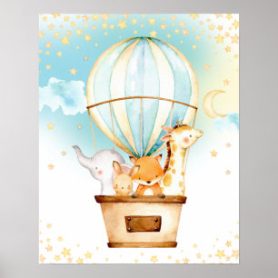 Hot Air Ballon Niedlich Baby Animes Kinderzimmer K Poster