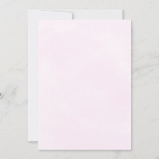 Hot Air Ballon Pink Elegante Girl Baby Dusche Einladung (Rückseite)