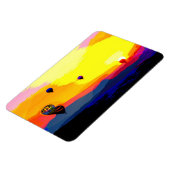 Hot Air Ballon Poster Style Magnet (Linke Seite)