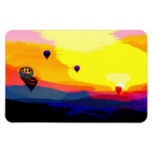 Hot Air Ballon Poster Style Magnet (Horizontal)