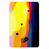 Hot Air Ballon Poster Style Magnet (Vertikal)