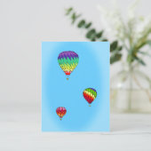 Hot Air Ballon Ride Postkarte (Stehend Vorderseite)