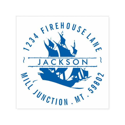 Hot Air Ballon Self-Inking Rücksendeadresse Briefm Permastempel (Design)