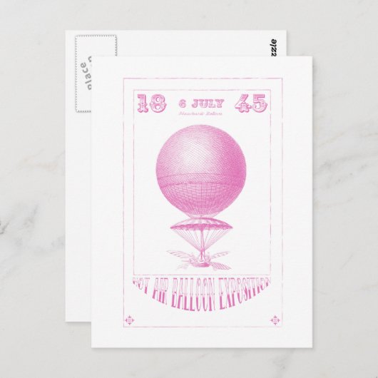 Hot Air Ballon Steampunk-Postkarten Postkarte (Vorne/Hinten)