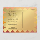 Hot Air Ballon Sunset Save the Date Postkarte (Rückseite)