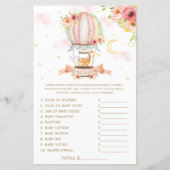 Hot Air Ballon Tiere Raten Sie das richtige Spiel (Vorderseite)