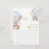 Hot Air Ballon Tiere Ratschläge für Mama Baby Dusc Begleitkarte (Vorne/Hinten)