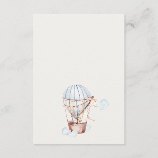 Hot Air Ballon Tiere Ratschläge für Mama Baby Dusc Begleitkarte (Rückseite)