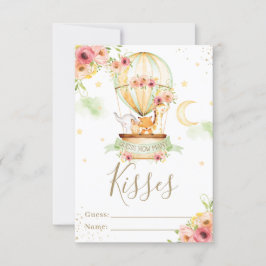 Hot Air Ballon Tiere schätzen wie viele Kisses Car Einladung