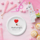 Hot Air Ballon Valentine's Day Hochzeit Teller (Party)