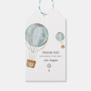 Hot Air Ballon Wasserfarbe Danke, dass du Tags geg Geschenkanhänger