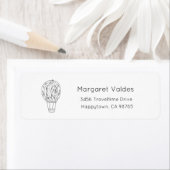 Hot Air Balloon Address Labels, Travel Theme (Insitu)