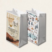 Hot Air Balloon, Adventure Awaits, Earth Tone Kleine Geschenktüte