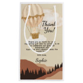 Hot Air Balloon, Adventure Awaits, Earth Tone Kleine Geschenktüte (Vorderseite)