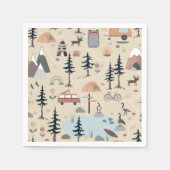 Hot Air Balloon, Adventure Awaits, Earth Tone Serviette (Vorderseite)