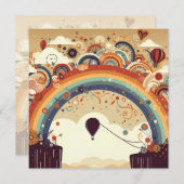 Hot Air Balloon Adventure erwartet Twin Baby Showe (Vorne/Hinten)