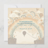 Hot Air Balloon Adventure erwartet Twin Baby Showe (Rückseite)