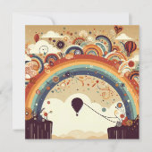 Hot Air Balloon Adventure erwartet Twin Baby Showe (Vorderseite)