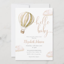 Hot Air Balloon All In One Neutral Baby Shower