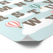 Hot Air Balloon Alphabet Nursery Wall Art Print Poster (Ecke)